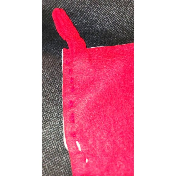 Handcrafted Christmas Stocking With Embroidered Santa & Ornament Design - Picture 9 of 10